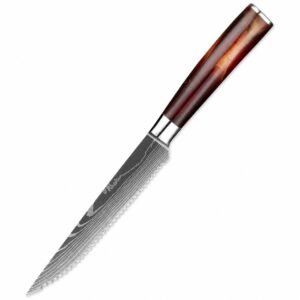Lasergezahntes Messer aus Edelstahl mit Lasermuster
