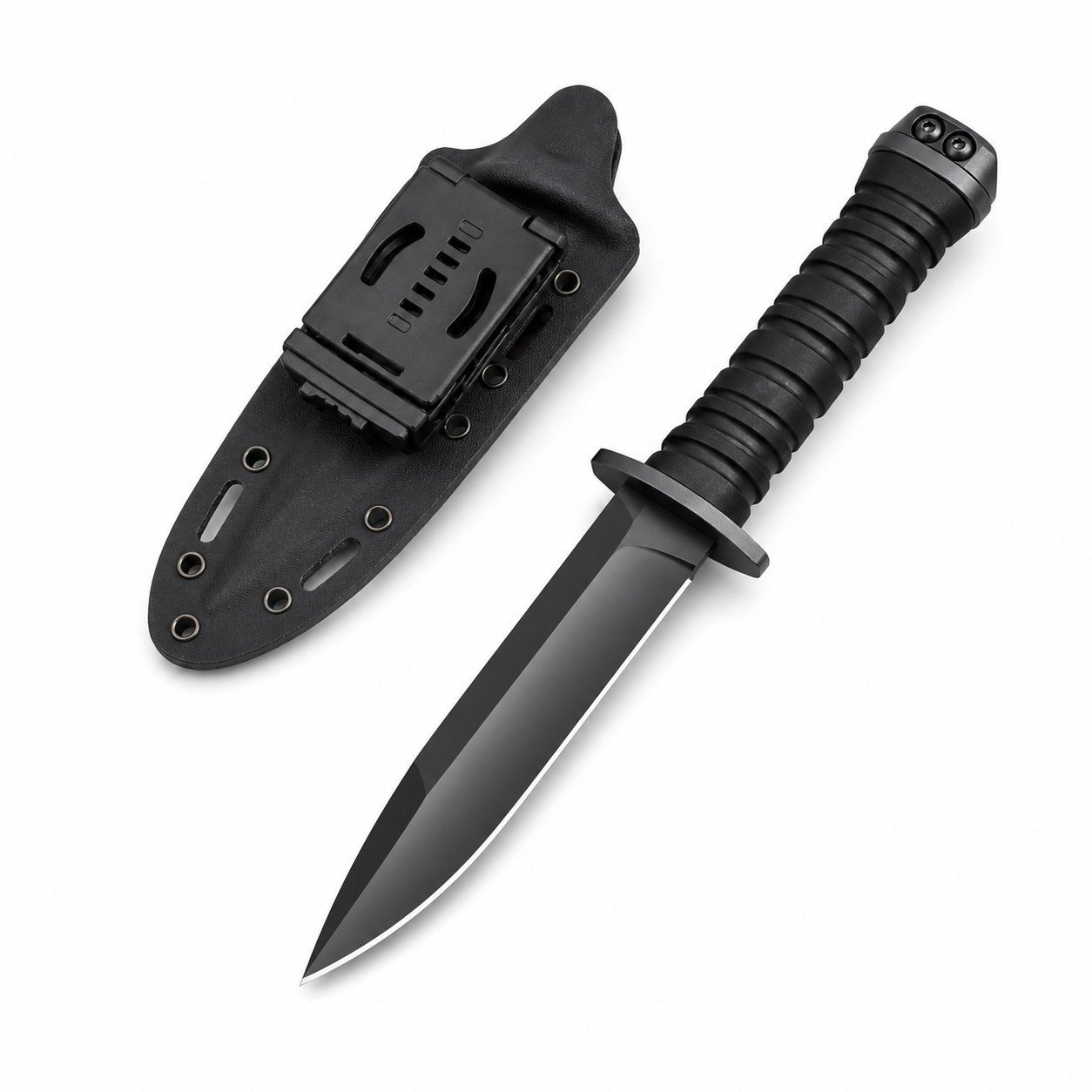 45887-main-white-clean Alpha Tactical Black Knight panzerbrechendes Messer mit fester Klinge
