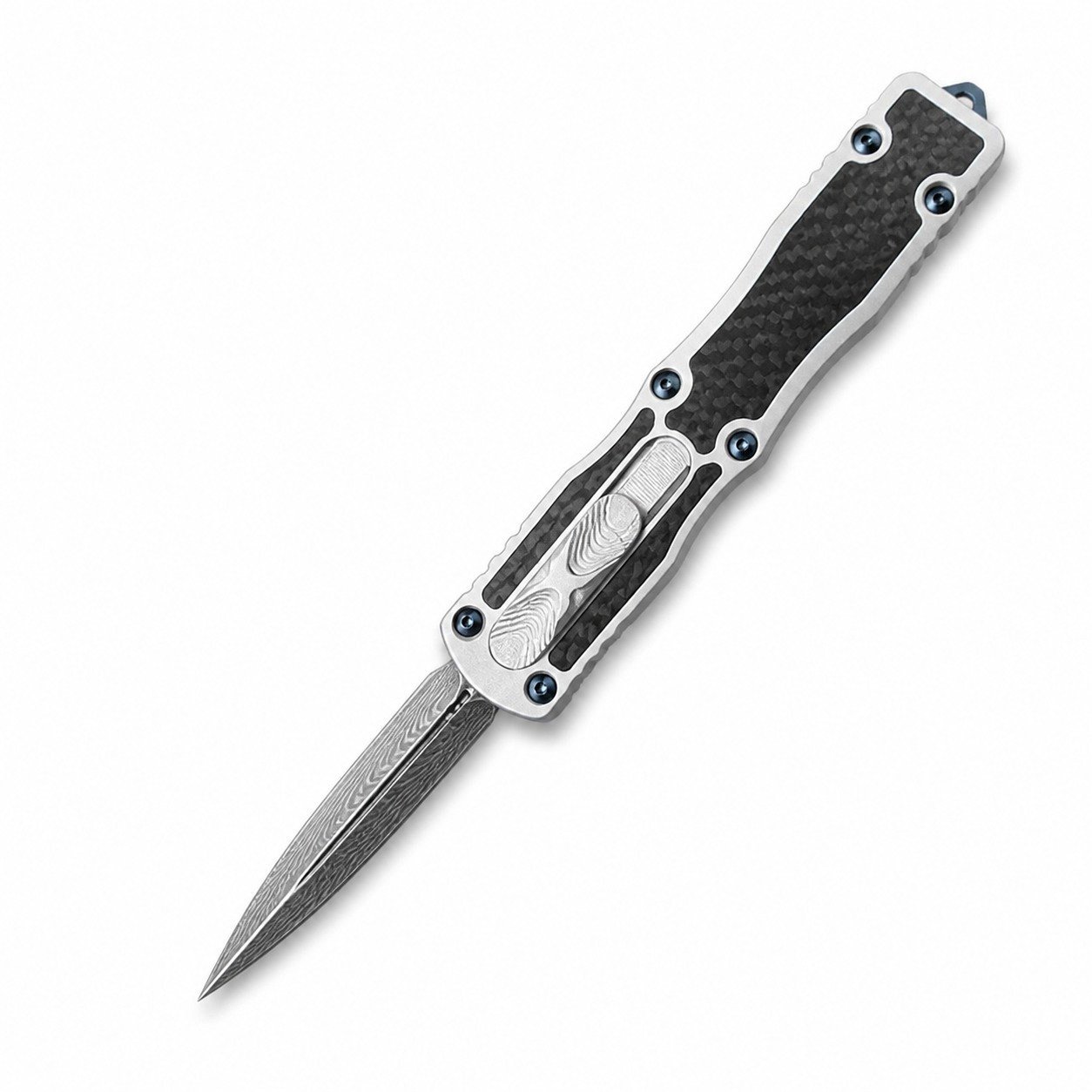 46056-main-white-clean Microtech Dirac OTF-Messer mit Damast-Kohlefasergriff