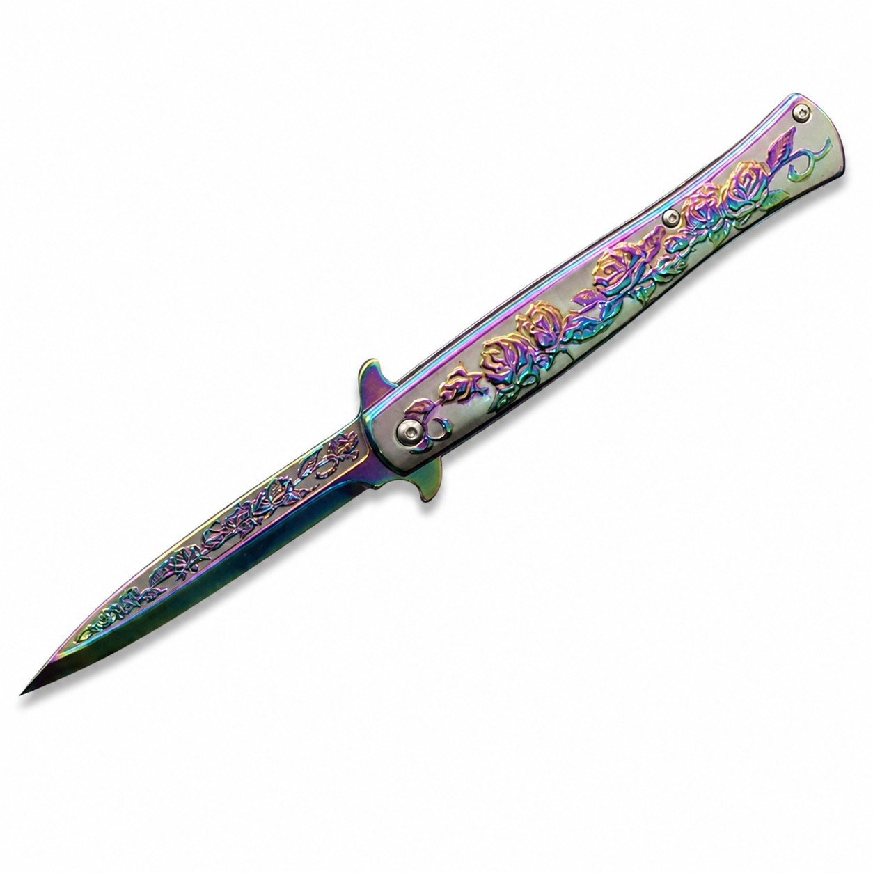 48140-main-white-clean Buntes Schwertfisch-Klappmesser mit Rosenrelief