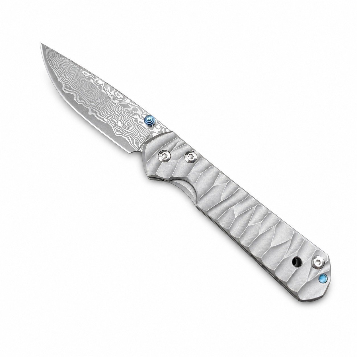 50466-main-white-clean E119 Chris Reeve Big Damascus Small Sand Titanium Griff Klappmesser